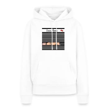 T-shirt Future Maman - Pour un style tendance. - Sweat à capuche Premium bio Femme - blanc - Devant - Julia (174cm)