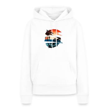 Sonnenuntergang - Frauen Premium Bio Hoodie - Weiß - Vorne - Julia (174cm)