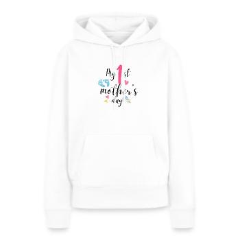 T-shirt de la fête des mères de maman - Sweat à capuche Premium bio Femme - blanc - Devant - Julia (174cm)