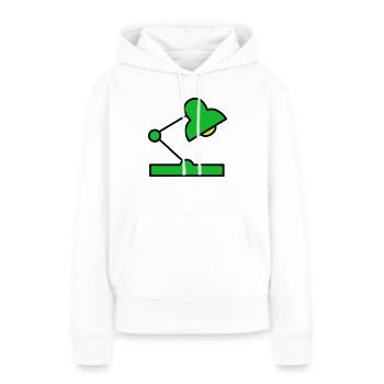 Lampe de bureau - Sweat à capuche Premium bio Femme - blanc - Devant - Julia (174cm)