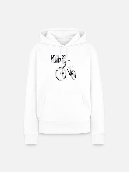 Live To Ride - Frauen Premium Bio Hoodie - Weiß