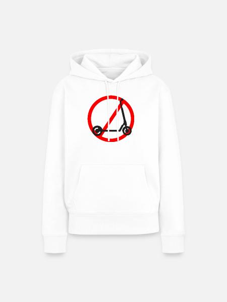 E-Scooter Roller - Frauen Premium Bio Hoodie - Weiß