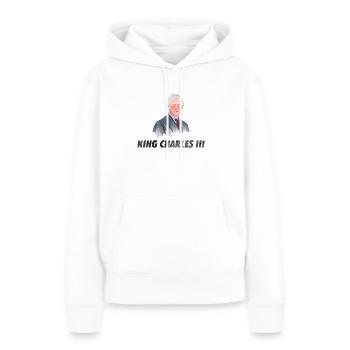 Karl 3. - Karl III. - König Karl 3. - Frauen Premium Bio Hoodie - Weiß - Vorne - Julia (174cm)