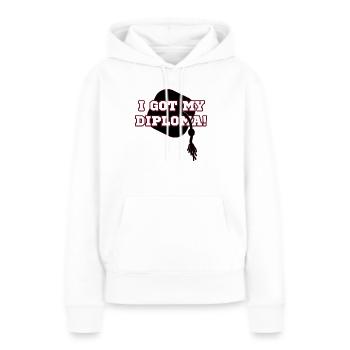 Diplom - Bestanden - Frauen Premium Bio Hoodie - Weiß - Vorne - Julia (174cm)