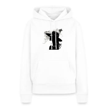Fumer du Faru - Sweat à capuche Premium bio Femme - blanc - Devant - Julia (174cm)