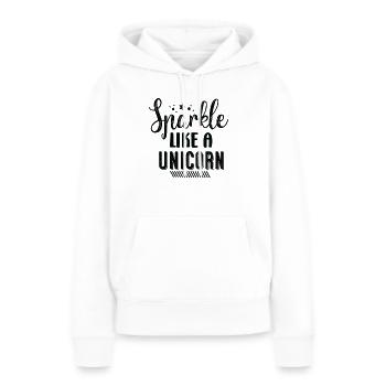 Sparkle Like a Unicorn - Frauen Premium Bio Hoodie - Weiß - Vorne - Julia (174cm)