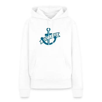 First Mate - Frauen Premium Bio Hoodie - Weiß - Vorne - Julia (174cm)