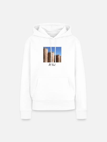 Mauer von Ávila - Frauen Premium Bio Hoodie - Weiß