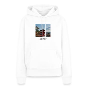 Kyoto - Frauen Premium Bio Hoodie - Weiß - Vorne - Julia (174cm)