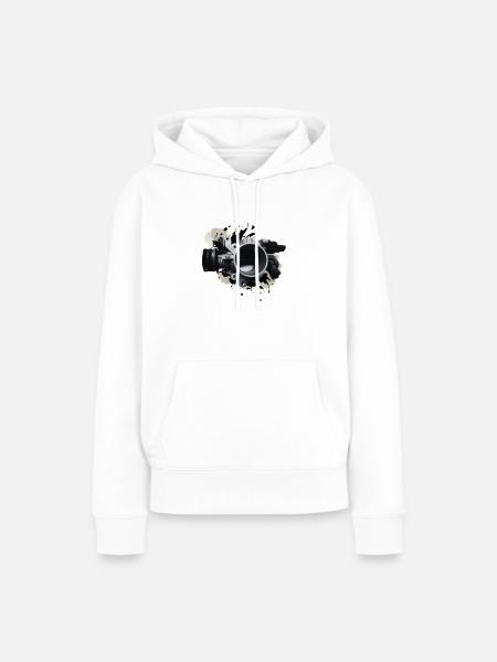 Präzise Drosselklappe - Autoteil - Frauen Premium Bio Hoodie - Weiß