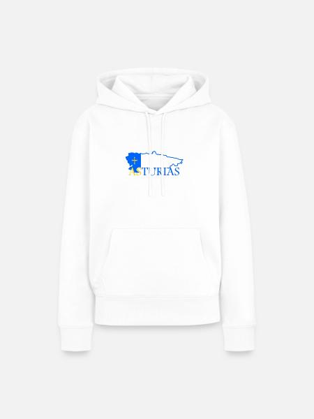 Karte von Asturien - Frauen Premium Bio Hoodie - Weiß