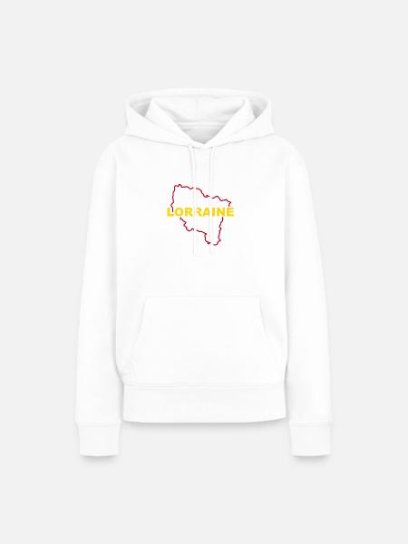 Lothringen Karte - Frauen Premium Bio Hoodie - Weiß