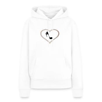 Liebesherz-Musik - Frauen Premium Bio Hoodie - Weiß - Vorne - Julia (174cm)