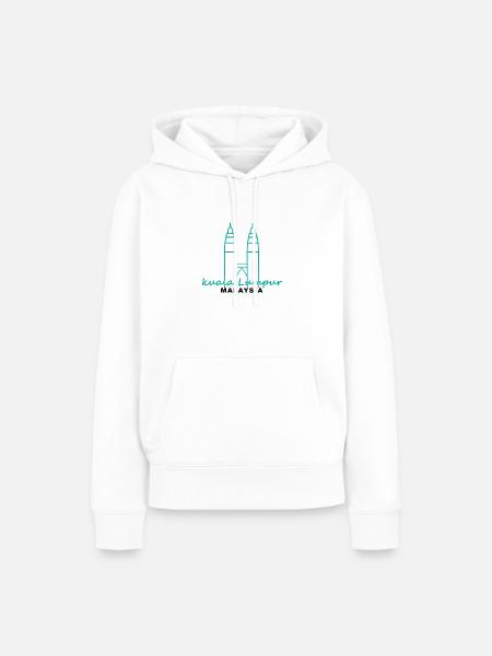 Kuala Lumpur - Frauen Premium Bio Hoodie - Weiß