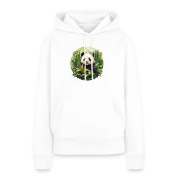 Panda's Paradise - Frauen Premium Bio Hoodie - Weiß - Vorne - Julia (174cm)