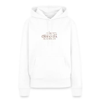 Grenade - Sweat à capuche Premium bio Femme - blanc - Devant - Julia (174cm)