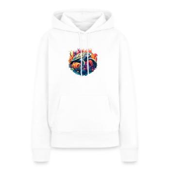 Lebendige Meeresschildkröte - Frauen Premium Bio Hoodie - Weiß - Vorne - Julia (174cm)