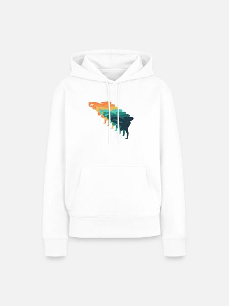 Retro-Breakdance - Frauen Premium Bio Hoodie - Weiß