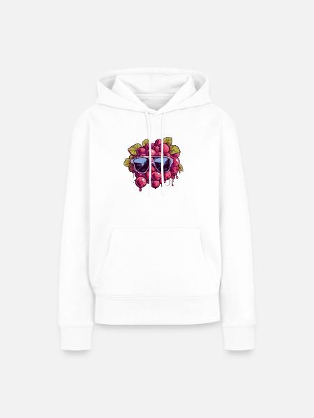 Traube Maria Trauben - Frauen Premium Bio Hoodie - Weiß