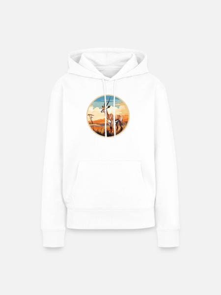 Oryx-Antilope - Frauen Premium Bio Hoodie - Weiß