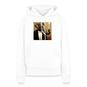 renaissance elephant - Frauen Premium Bio Hoodie - Weiß - Vorne - Julia (174cm)