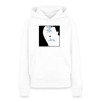 Küssen - Frauen Premium Bio Hoodie - Weiß - Vorne - Julia (174cm)