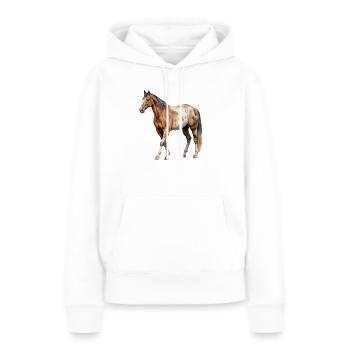 Pferd - Frauen Premium Bio Hoodie - Weiß - Vorne - Julia (174cm)