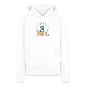8-jähriges Jubiläum - achtes Jubiläum Tiere - Frauen Premium Bio Hoodie - Weiß - Vorne - Julia (174cm)