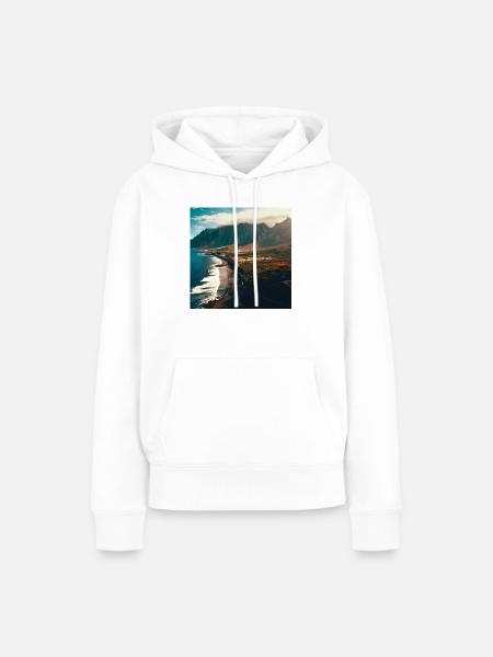 Inselberge - Frauen Premium Bio Hoodie - Weiß