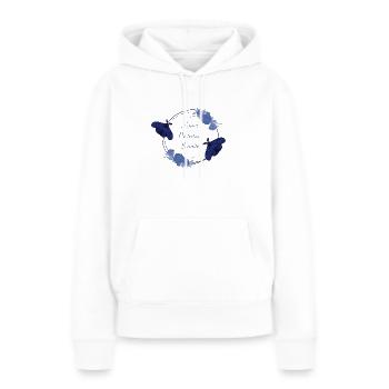 Motte - Frauen Premium Bio Hoodie - Weiß - Vorne - Julia (174cm)