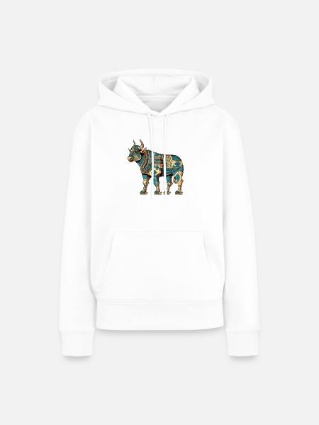 Ägyptischer Stier Nr. 2 - Frauen Premium Bio Hoodie - Weiß
