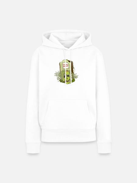 ICH NEHME - Frauen Premium Bio Hoodie - Weiß