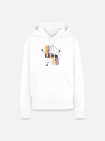 Waage Retro-Horoskop - Frauen Premium Bio Hoodie - Weiß