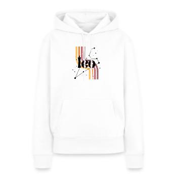 Leo horoscope rétro - Sweat à capuche Premium bio Femme - blanc - Devant - Julia (174cm)