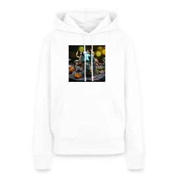 Aqua Scarabée - Sweat à capuche Premium bio Femme - blanc - Devant - Julia (174cm)