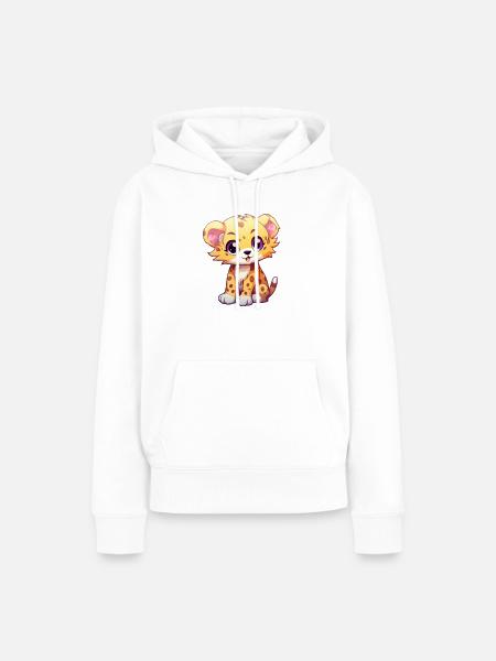 Gepard - Frauen Premium Bio Hoodie - Weiß