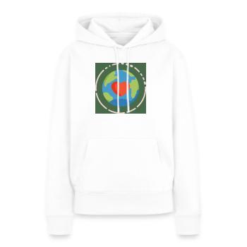 Monde durable - Sweat à capuche Premium bio Femme - blanc - Devant - Julia (174cm)