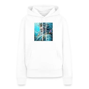 Neptun - Frauen Premium Bio Hoodie - Weiß - Vorne - Julia (174cm)