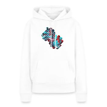 Masques, formes, art abstrait moderniste, art, géométrie - Sweat à capuche Premium bio Femme - blanc - Devant - Julia (174cm)