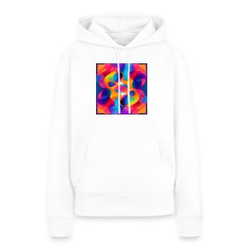 Abstrakt - Frauen Premium Bio Hoodie - Weiß - Vorne - Julia (174cm)