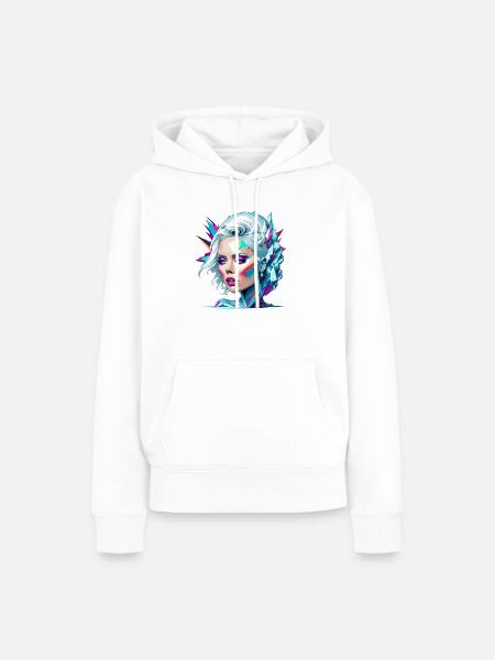Crystal Lady - Frauen Premium Bio Hoodie - Weiß