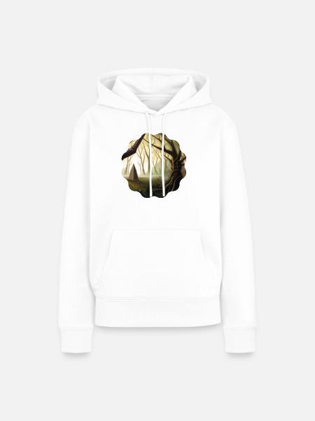 Pyramide - Frauen Premium Bio Hoodie - Weiß