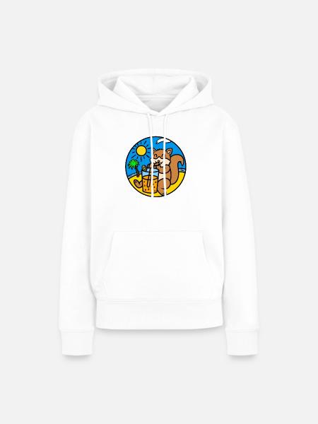 Eichhörnchen trinken Saft - Frauen Premium Bio Hoodie - Weiß