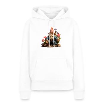 Gartenzwerge sind nicht nur dekorativ - Frauen Premium Bio Hoodie - Weiß - Vorne - Julia (174cm)
