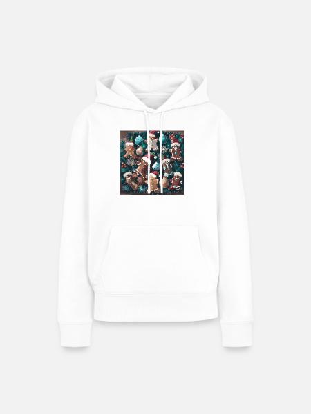 Lebkuchen Männchen - Frauen Premium Bio Hoodie - Weiß