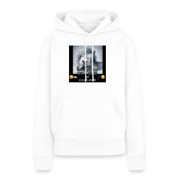 Aufgeben und aufwachen? Niemals - Silberfee - Frauen Premium Bio Hoodie - Weiß - Vorne - Julia (174cm)