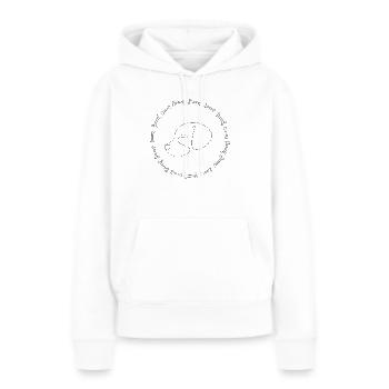 Hundekopf mit Knochen - Frauen Premium Bio Hoodie - Weiß - Vorne - Julia (174cm)