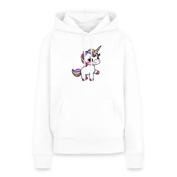 Einhorn Fabeltier Mädchen Einhörner - Frauen Premium Bio Hoodie - Weiß - Vorne - Julia (174cm)