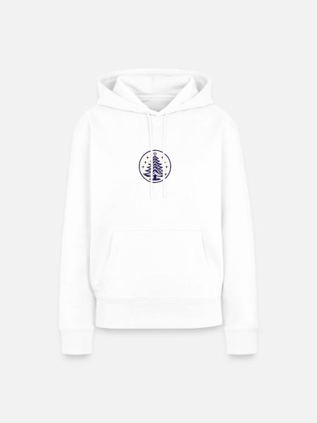 Weihnachtsbaum Emblem Tannenbaum oder Christbaum - Frauen Premium Bio Hoodie - Weiß