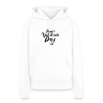 Eleganter Valentinstag - schickes Liebesskript - Frauen Premium Bio Hoodie - Weiß - Vorne - Julia (174cm)